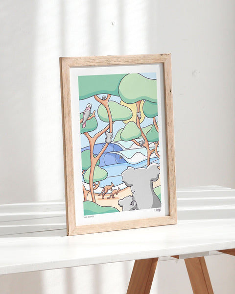 Bush Barrels Art Print