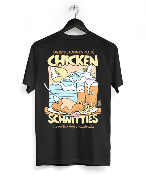 Chicken Schnitties Black Tee