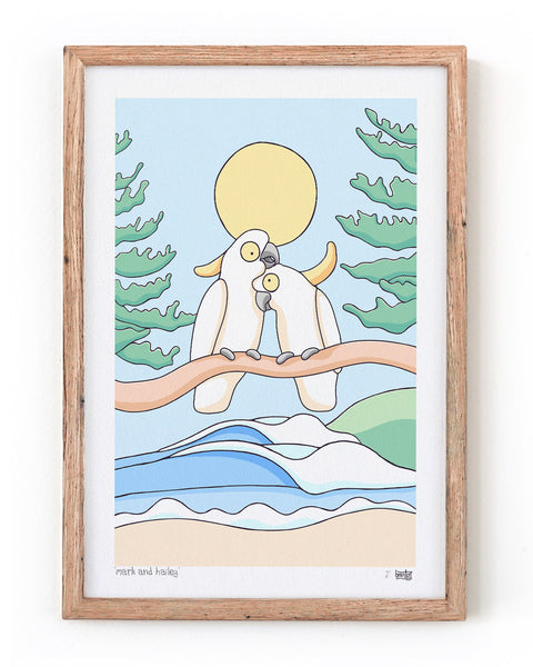 Create Your Own Cockatoo Couple Print