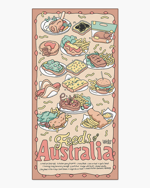 Feeds of Australia Beach Towel