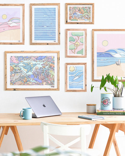 Happy Workspace Gallery Wall