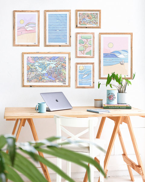 Happy Workspace Gallery Wall