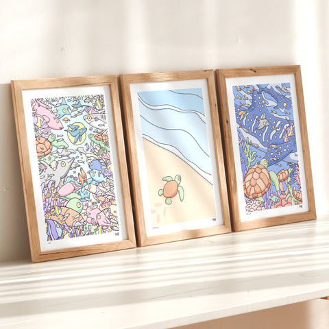 Saltwater Print Trio