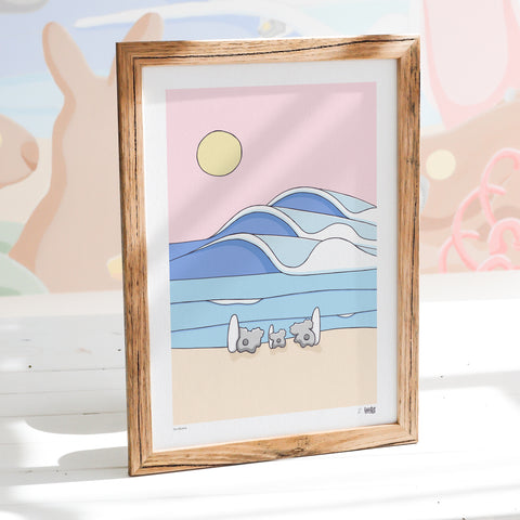 Coastal Koala Family Print Trio