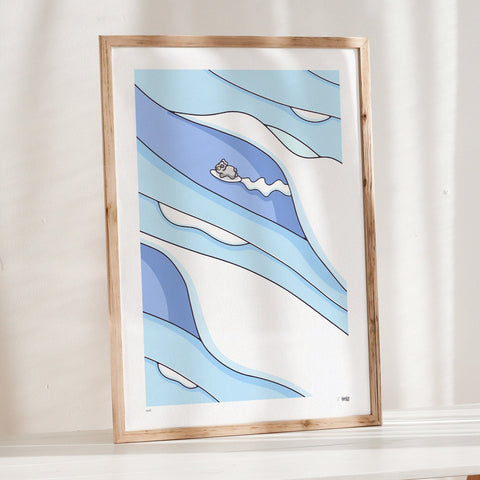 Blue Shades Print Trio