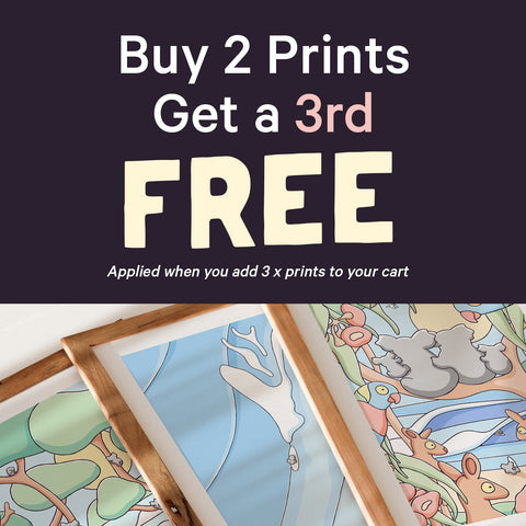 Buy 2 Art Prints, Get a 3rd Free.