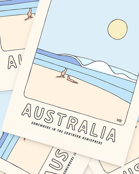 Australia Kangaroos Poster