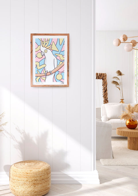 Psychedelic Cocky Art Print