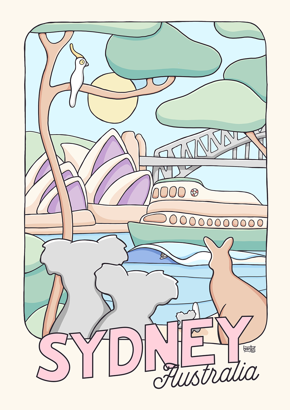 antyder Siege afhængige Sydney Australia Poster by Brentos