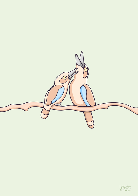 Create Your Own Kookaburra Couple Print