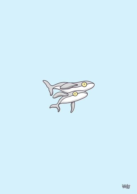 Create Your Own Whale Couple Print