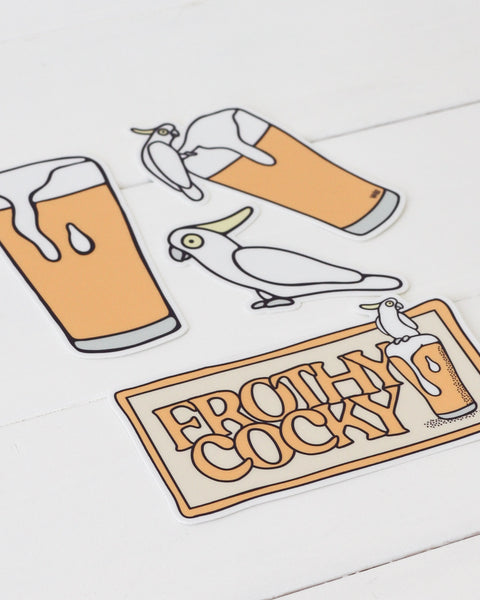 Frothy Cocky Sticker Pack
