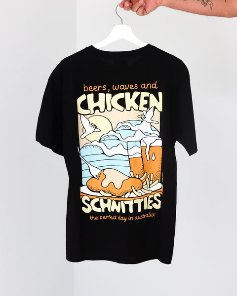 Chicken Schnitties Black Tee