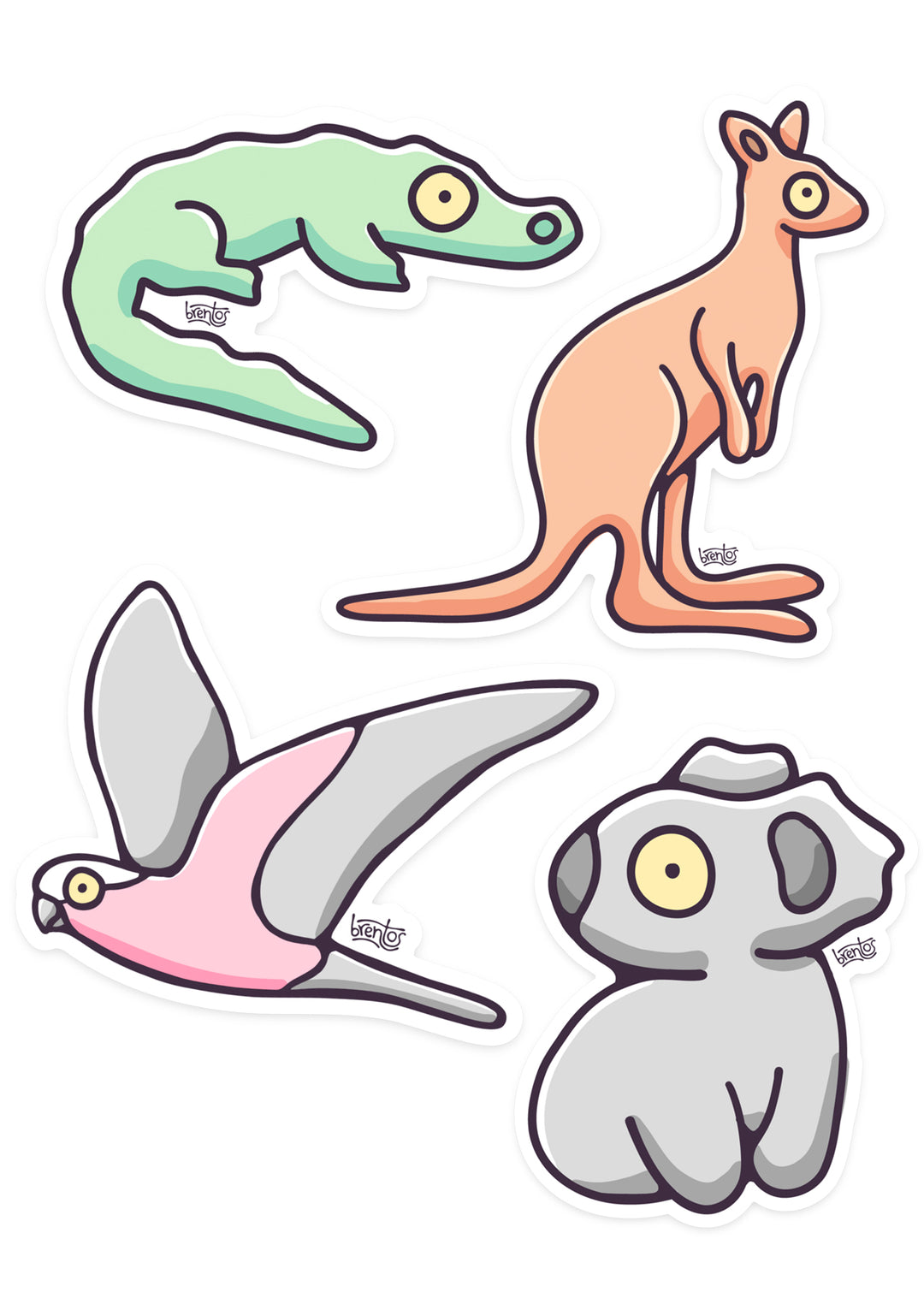 Aussie Animals and Wildlife Sticker Pack by Brentos