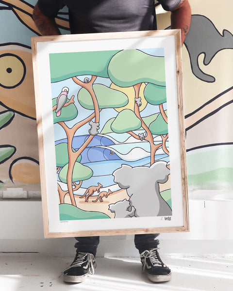 Bush Barrels Art Print