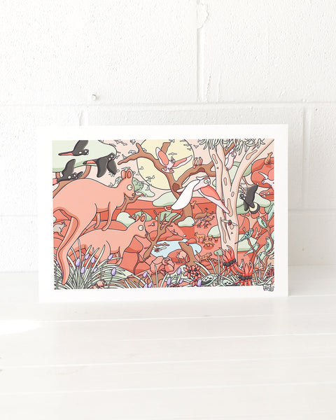 Deserts Seek and Find Art Print