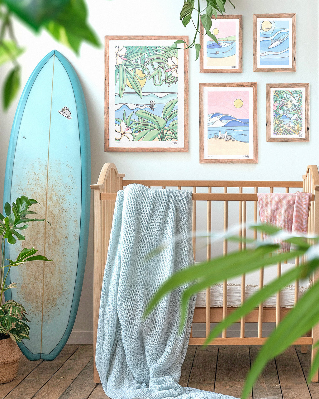 Surf Baby Gallery Wall Set - Brentos