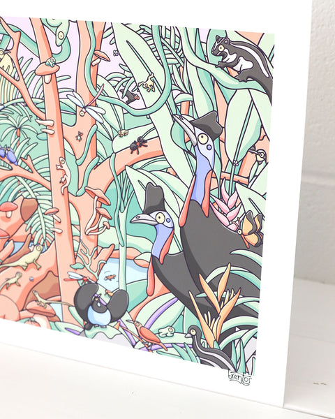 Tropical Rainforests Seek and Find Art Print