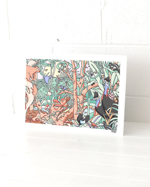 Tropical Rainforests Seek and Find Art Print