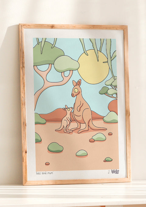 Create Your Own Kangaroo Family Print