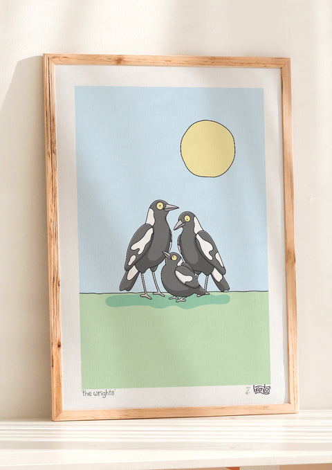 Create Your Own Magpie Family Print