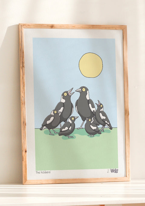 Create Your Own Magpie Family Print