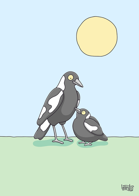 Create Your Own Magpie Family Print