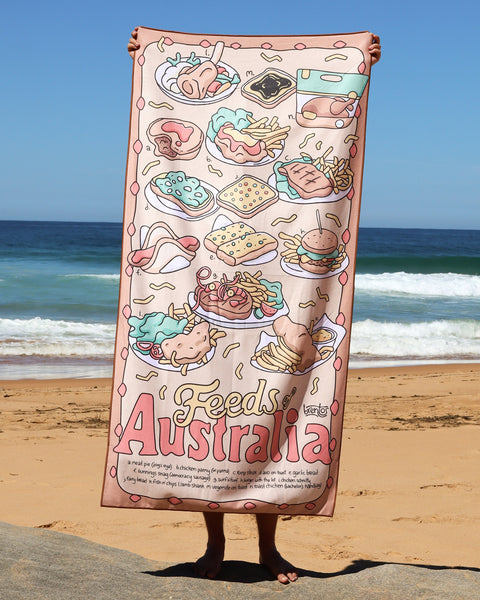 Feeds of Australia Beach Towel