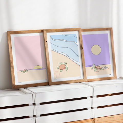 Turtle Lover Print Trio