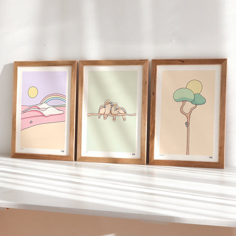 Calming Colours Family Print Trio
