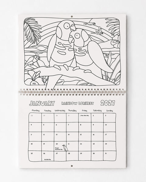 2027 Calendar (Colouring Edition)
