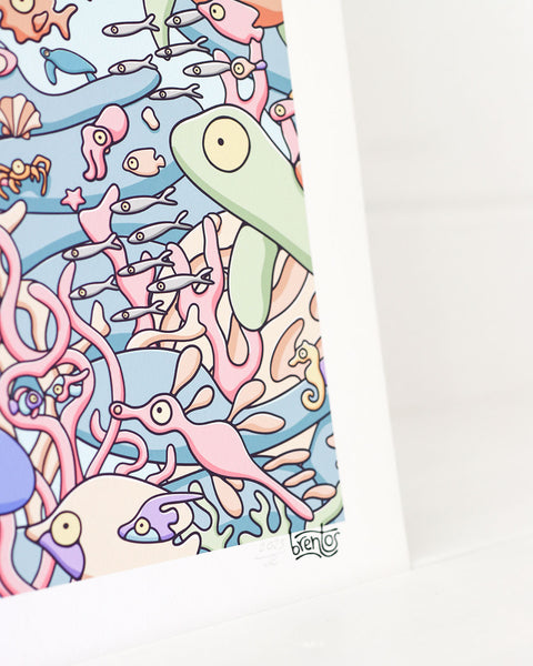 Coral Reefs Seek and Find Art Print