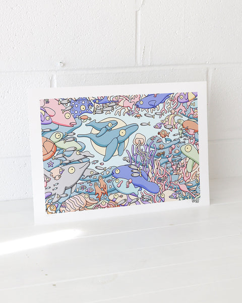 Coral Reefs Seek and Find Art Print