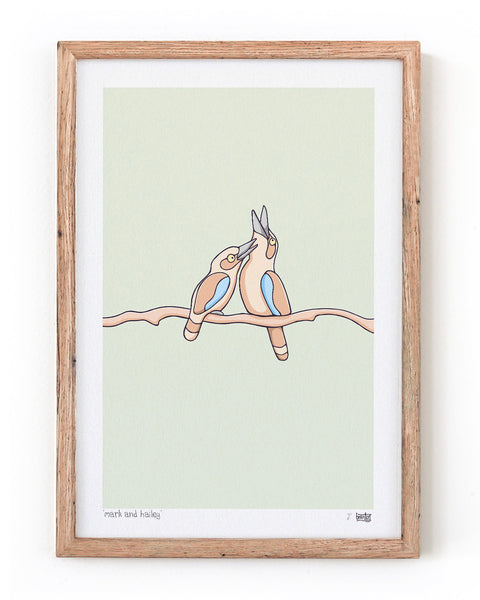 Create Your Own Kookaburra Couple Print