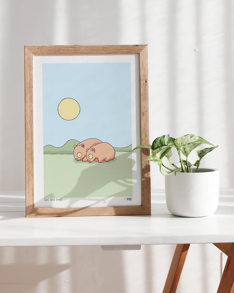 Create Your Own Wombat Couple Print