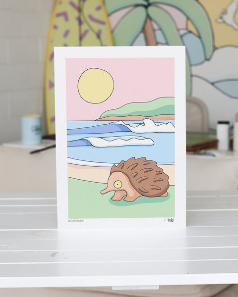 Echidna Beach Art Print