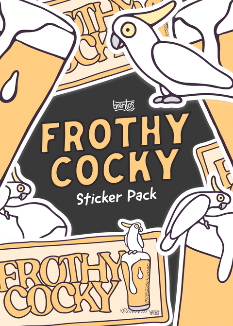 Frothy Cocky Sticker Pack