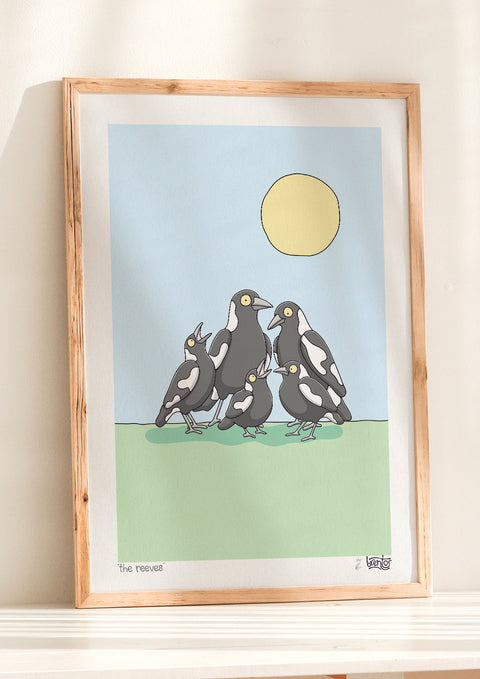 Create Your Own Magpie Family Print