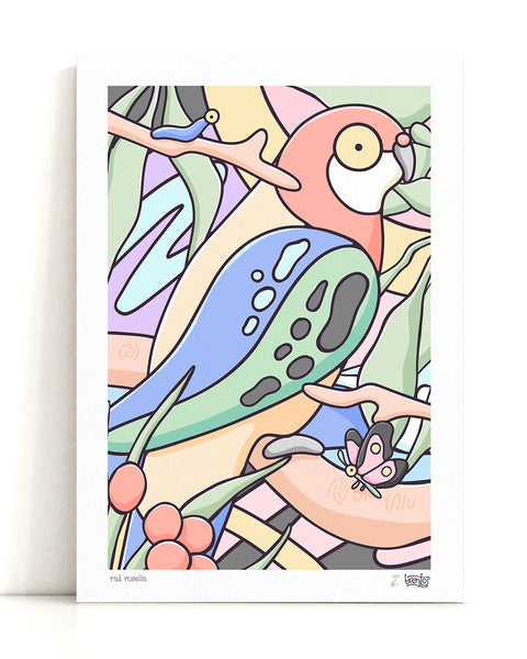 Rad Rosella Art Print