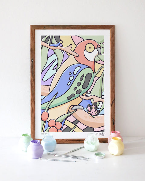 Rad Rosella Art Print