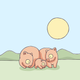Create Your Own Wombat Family Print