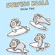 Surfing Koala Sticker Pack