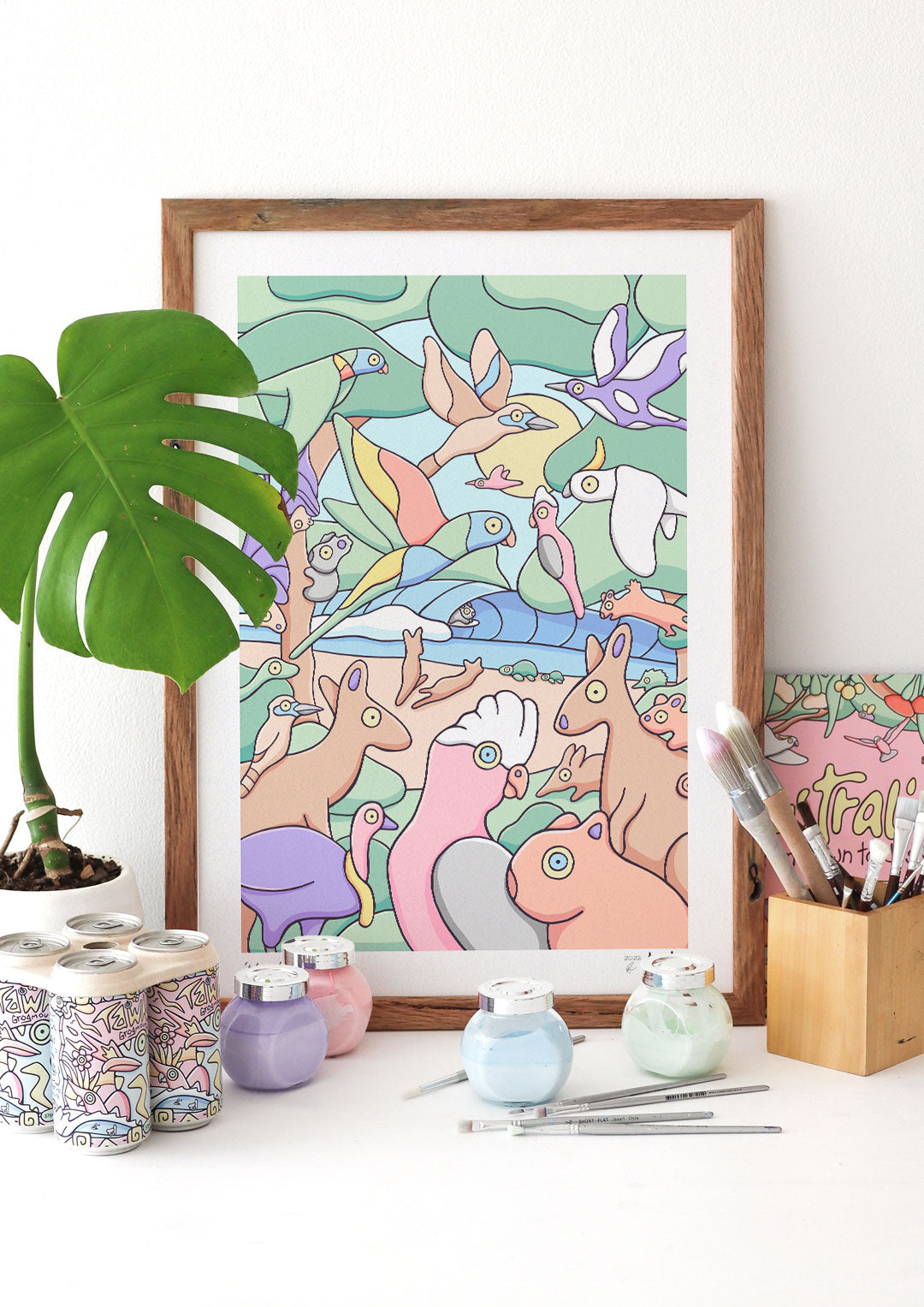 Australian Wildlife and Native Animals Art Print by Brentos