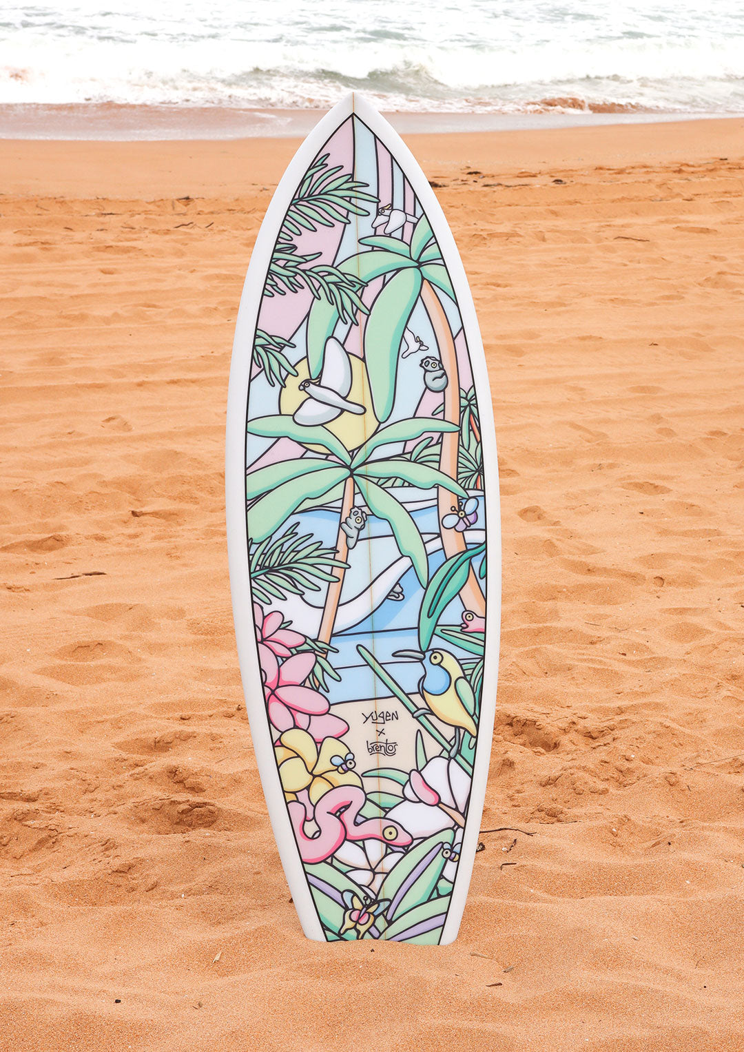 Pastel Paradise Quad Surfboard Brentos