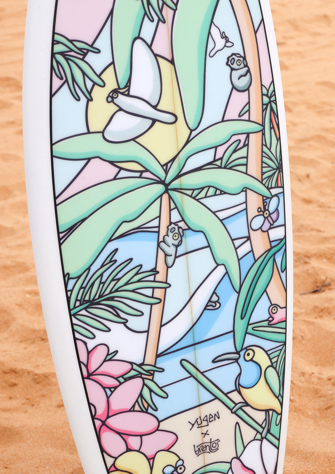 Pastel Paradise Quad Surfboard Brentos