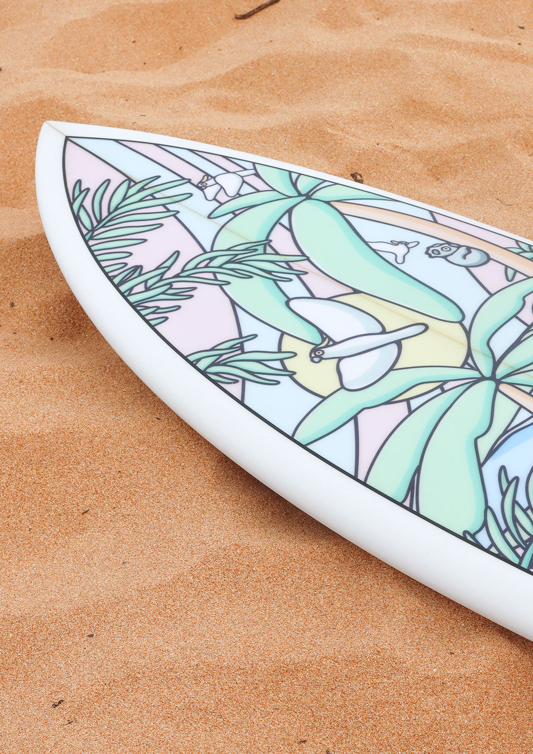Pastel Paradise Quad Surfboard Brentos