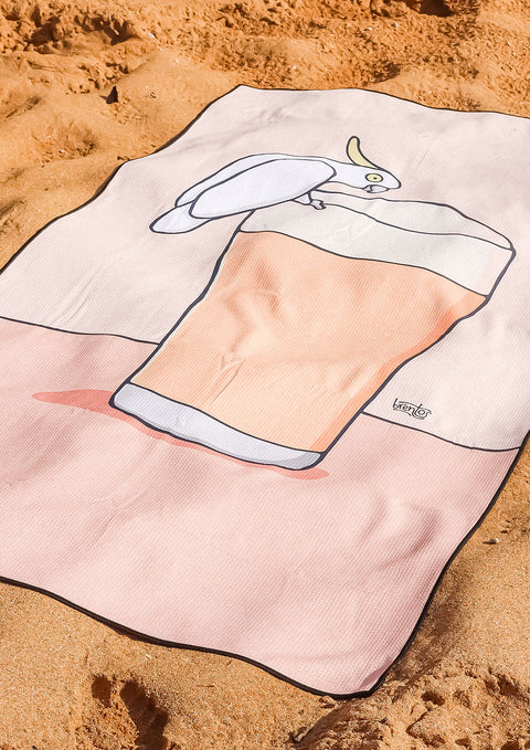 Frothy Cocky Jumbo Beach Towel