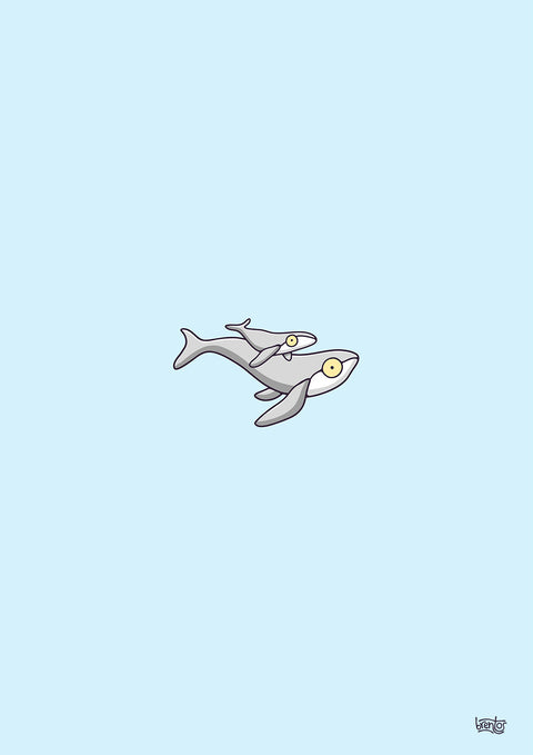 Create Your Own Whale Family Print