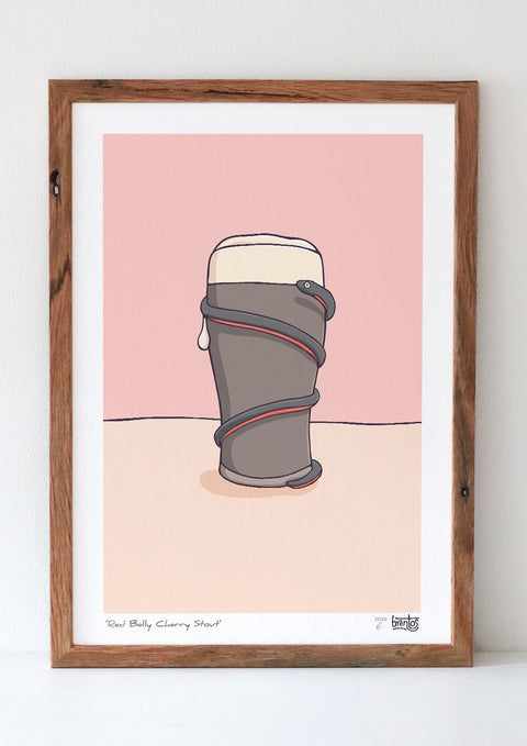 Red Belly Cherry Stout Art Print