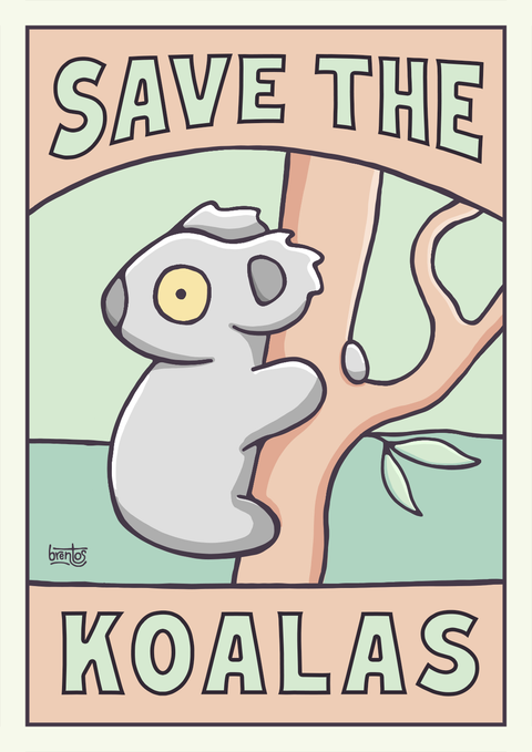 Save The Koalas Poster